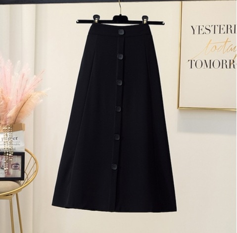 無地ロングスカート ボトム スカート ロング丈 ブラック ホワイト ピンク ブルー フレア Aライン かわいい 可愛い きれいめ シンプル 上品 おしゃれ レトロ 可愛い ラブリー