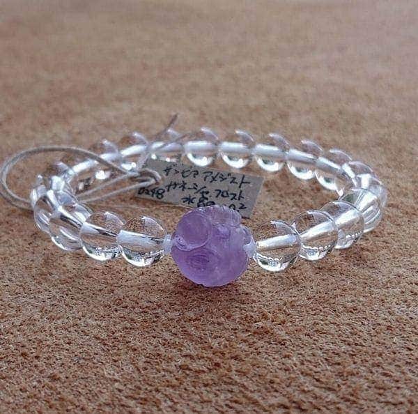 ブレスレット レディースアクセサリー アクセサリー ザンビア産アメジスト ファッション ガネーシャ