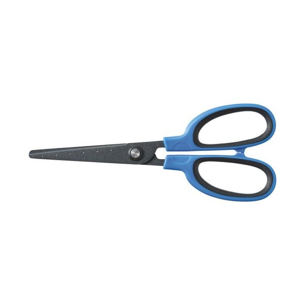 （まとめ） TANOSEE フッ素刃はさみ 刃先先丸 刃渡り65mm ブルー 1本 [x30セット]