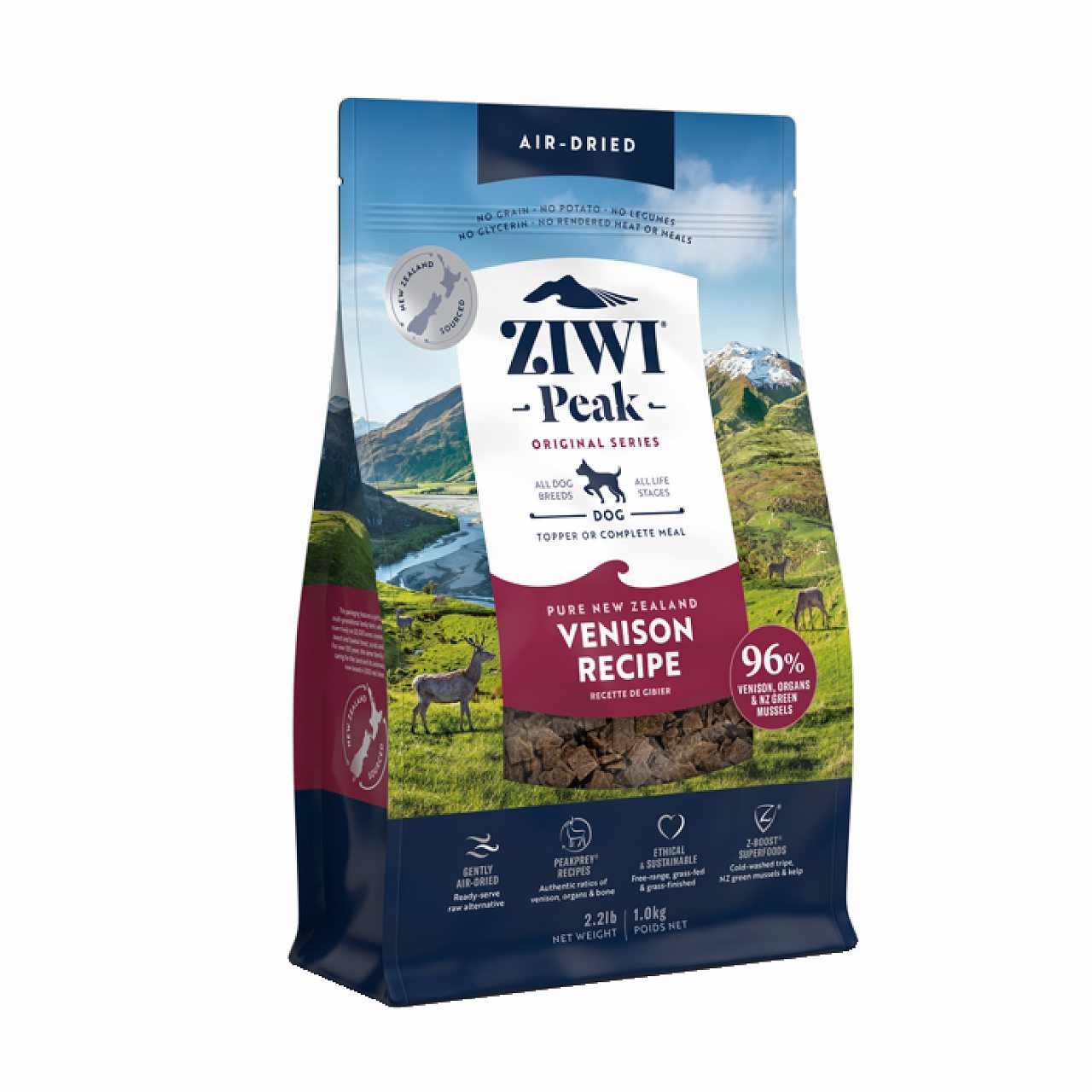 【おまけ付き】ZIWI Peak（ジウィピーク） エアドライドッグフード ベニソン1kg【トッピングにおすすめ】【正規品】 ジウィピーク ドッグフード エアドライドッグフード