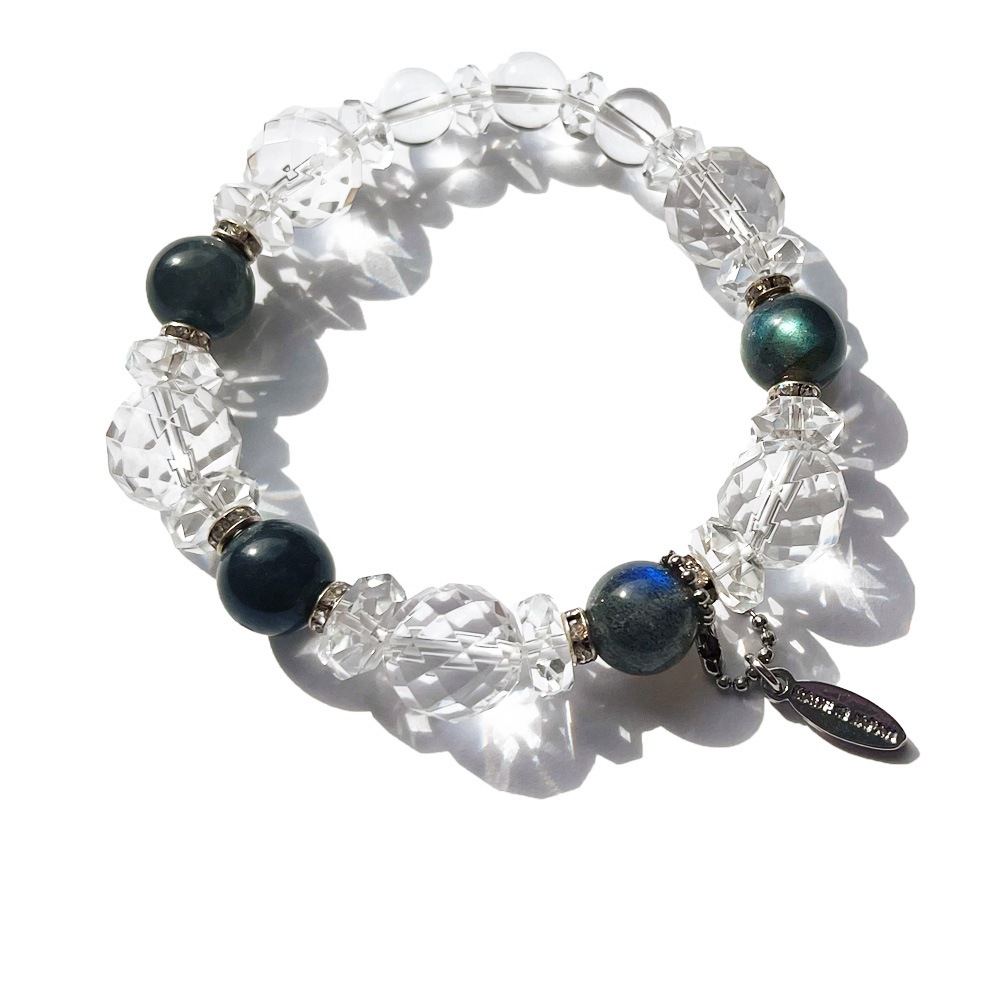 ムーンストーン ラブラドライト 水晶 6月誕生石 天然石ブレスレット パワーストーンブレスレット 6,703円