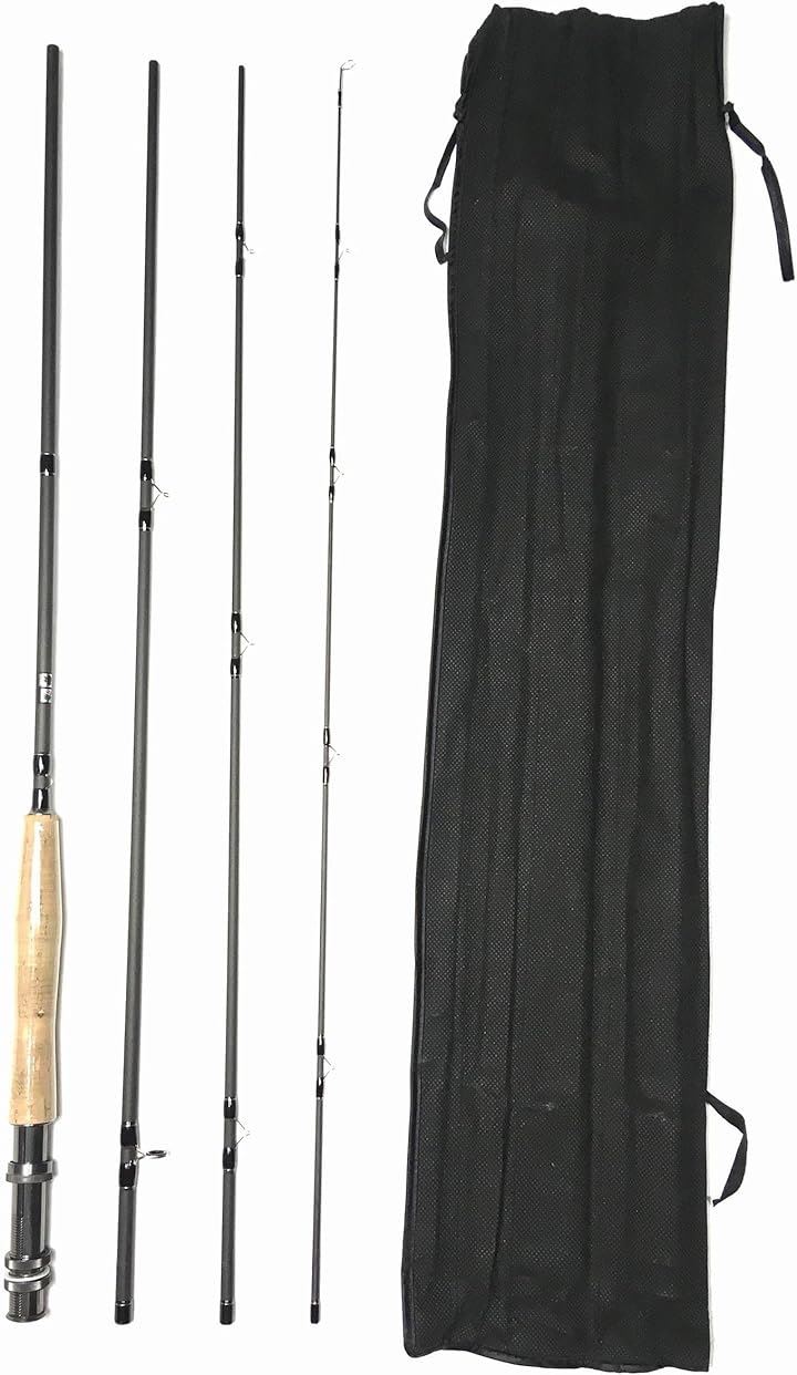9フィート フライロッド 4ピース 7番 ８番 #7/8 9ft トラウトロッド トラベルロッド フライパックロッド 用(ブラック, 9ftフライロッド4ピース(#7/8)7番/8番)