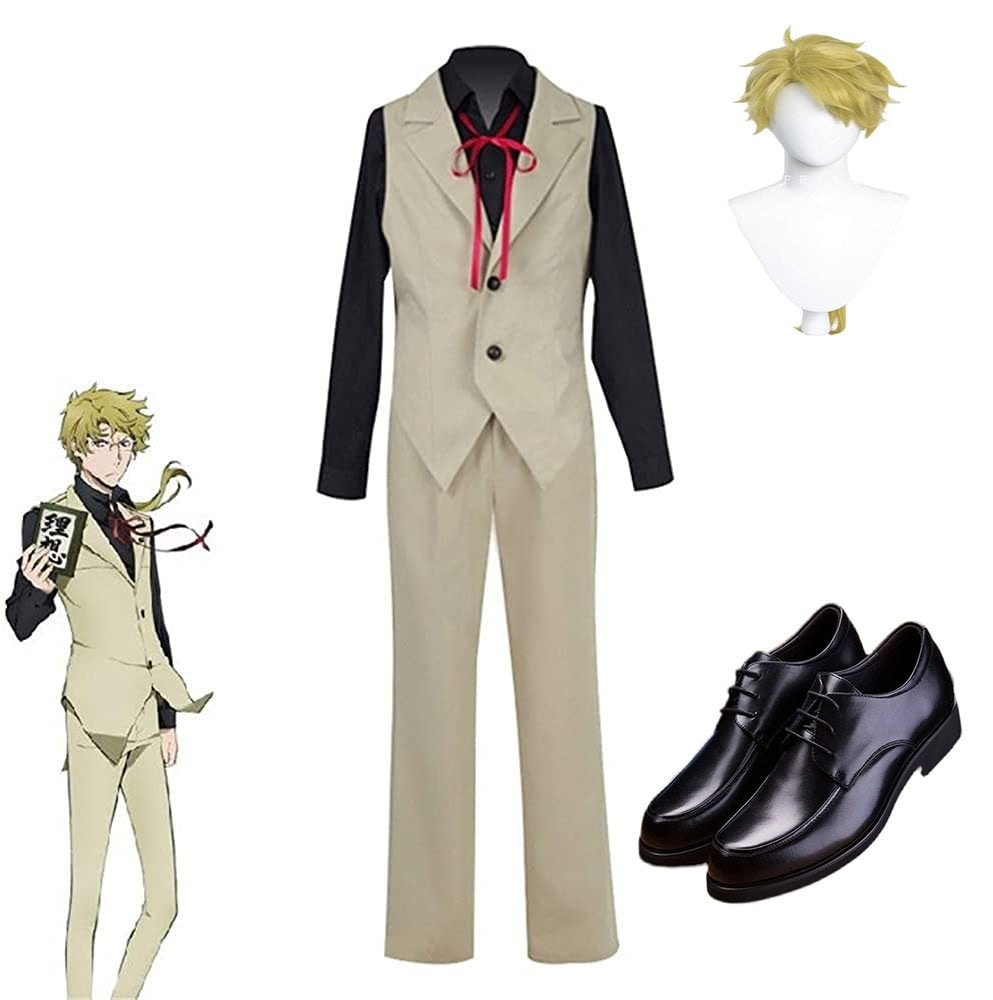 文スト 国木田独歩 くにきだどっぽ コスプレ衣装 ウィッグわふく コスチューム 変装 仮装 学園祭 文化祭 ハロウィン 舞台装 演出服 人気 アニメ グッズ