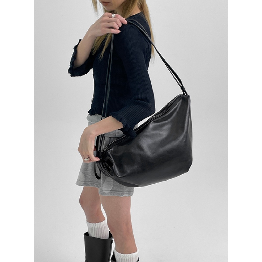 BLCKUP ブラックアップ キンバー ダブルストラップレザー クロスバッグ