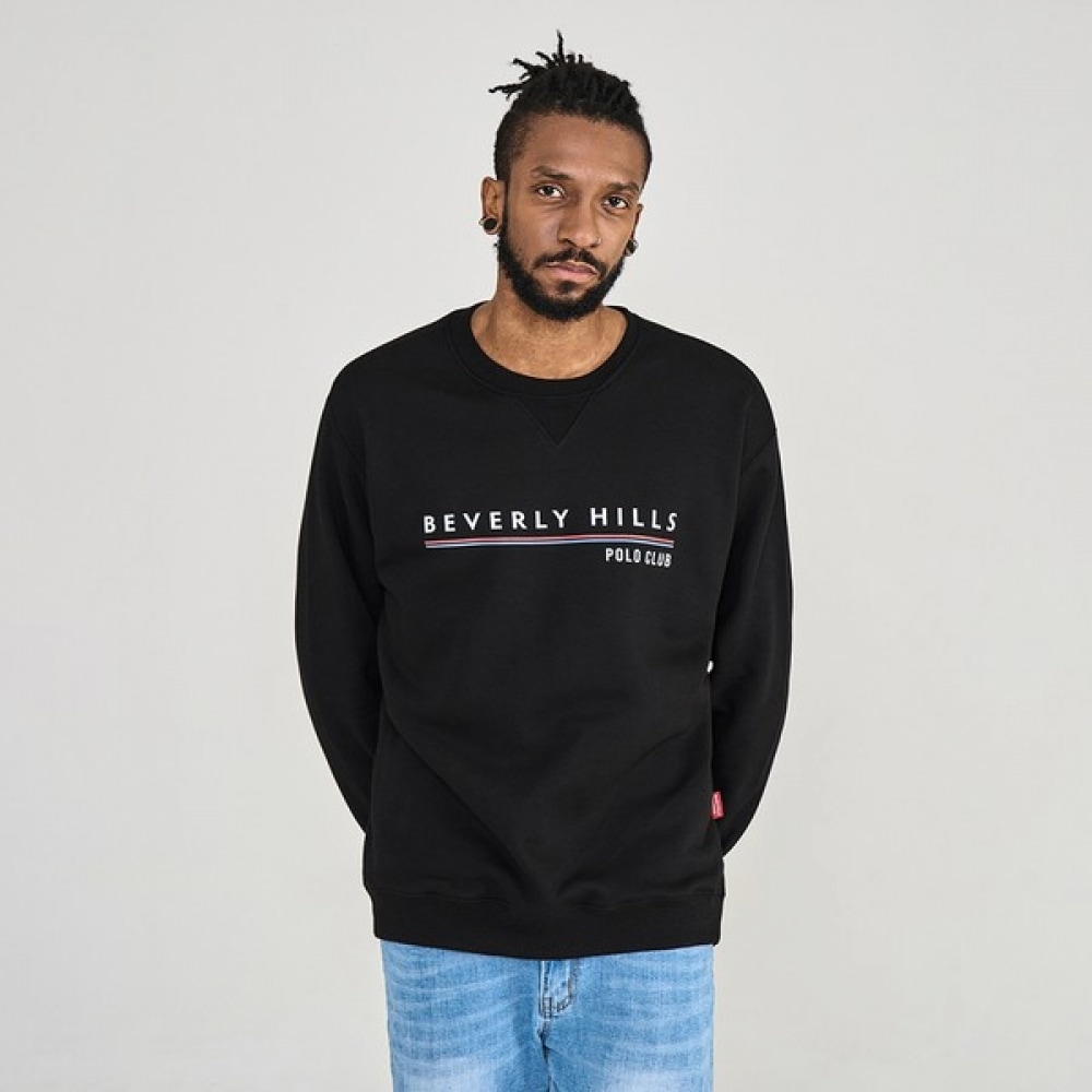 (ビバリーヒルズポロクラブ) ツーライン起毛スウェットシャツ