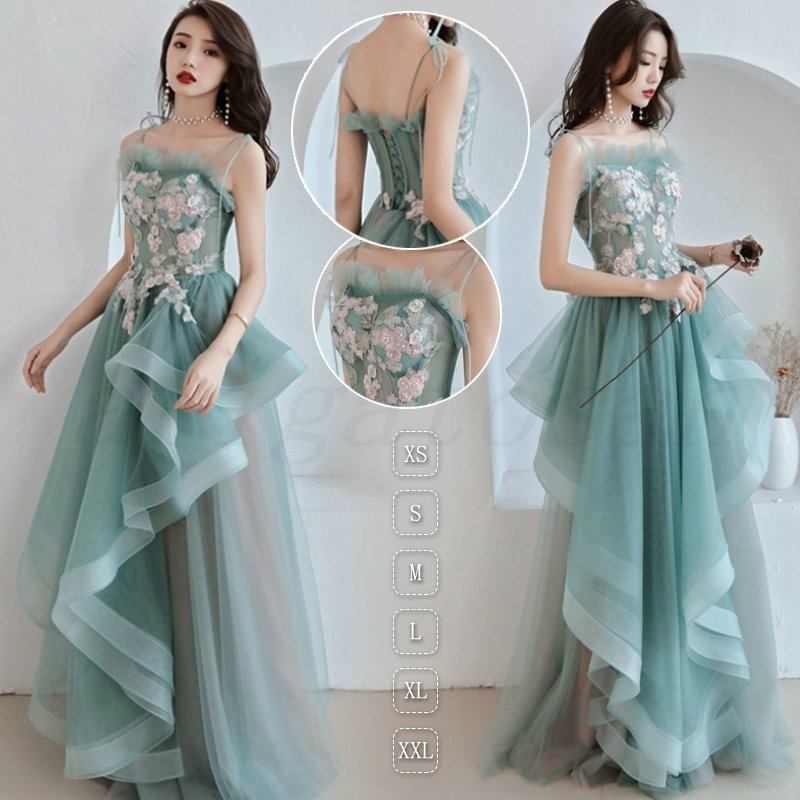 ロングドレス 結婚式ドレス パーティードレス ウエディングドレス 二次会 花嫁 Aライン 結婚式 演奏会 フォーマルドレス キレイめ 10代 20代 30代