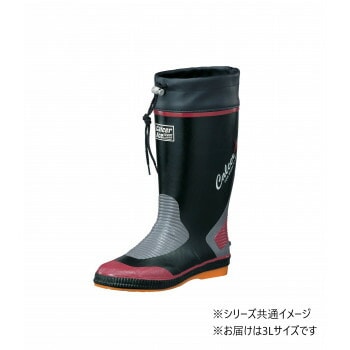 福山ゴム工業　長靴　 カルサーエース 700 3Lブラック AA97100