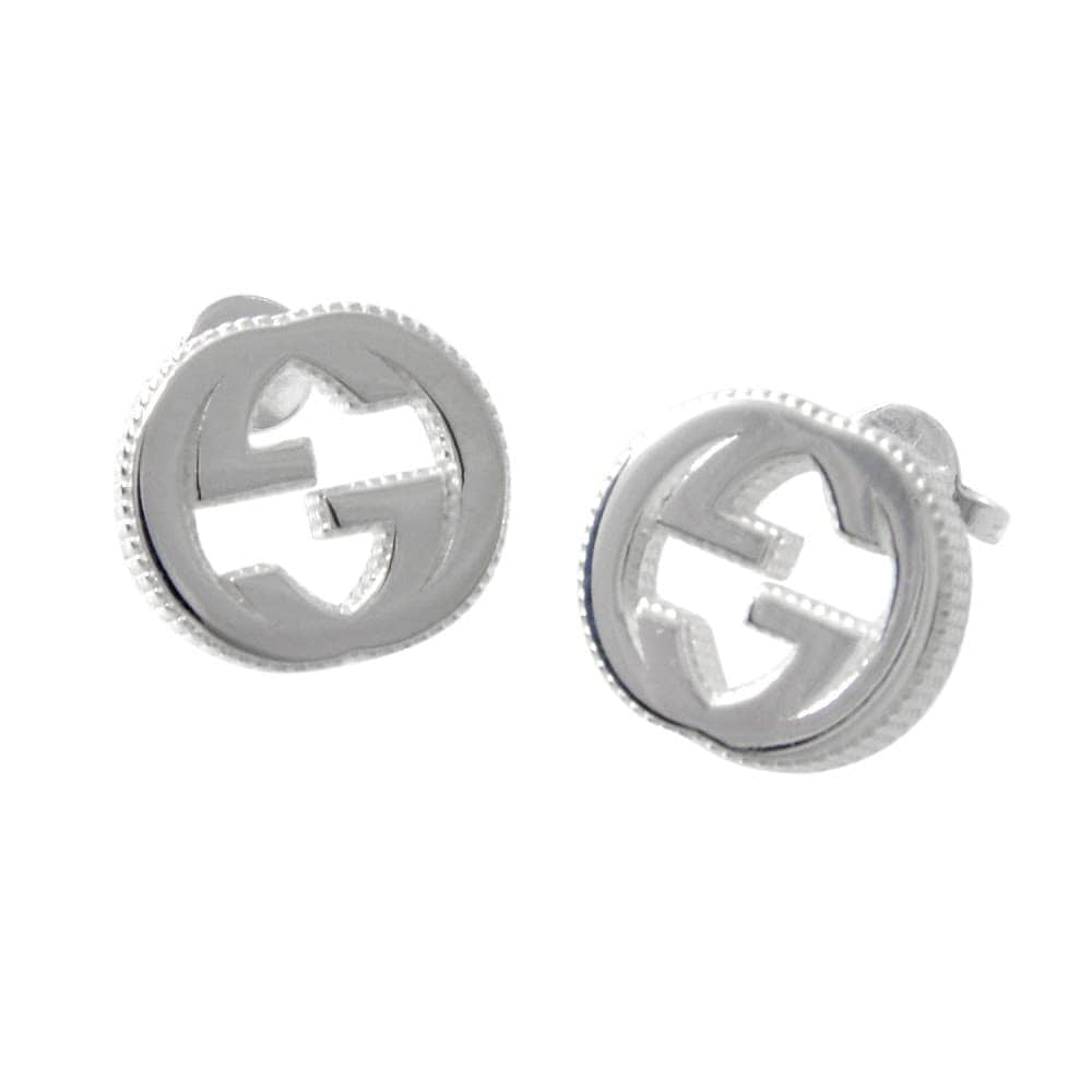 グッチ GUCCI 479227-J8400-8106 インターロッキングG シルバー スタッド ピアス