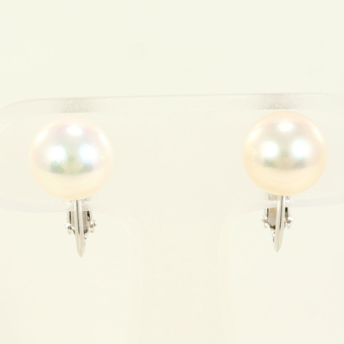 K14 14金 WG ホワイトゴールド イヤリング イミテーションパール 総重量約3.4g 中古