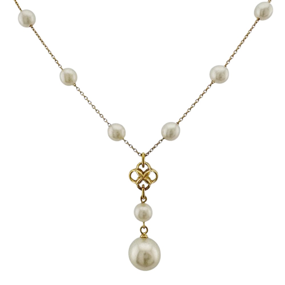 タサキ ネックレス 18金 K18イエローゴールド パール TASAKI 中古 美品