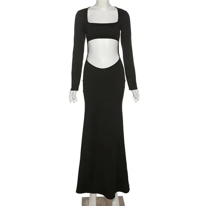 黒の長袖マタニティドレス マキシ衣装 ホルタートップ 写真撮影用のマキシ衣装 結婚式の写真 妊婦 コレクション Black L 7,635円