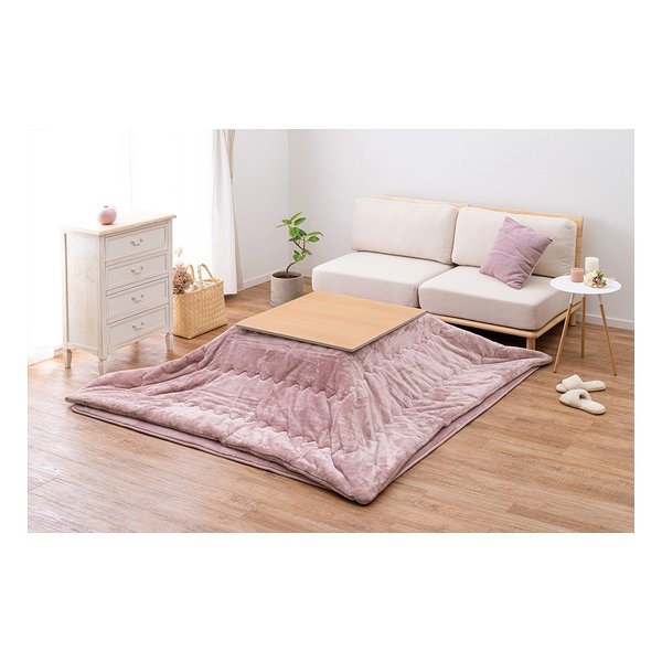こたつ布団 メレンゲタッチ 約190×190cm 正方形 洗濯機可 ピンク 240626630 5,143円