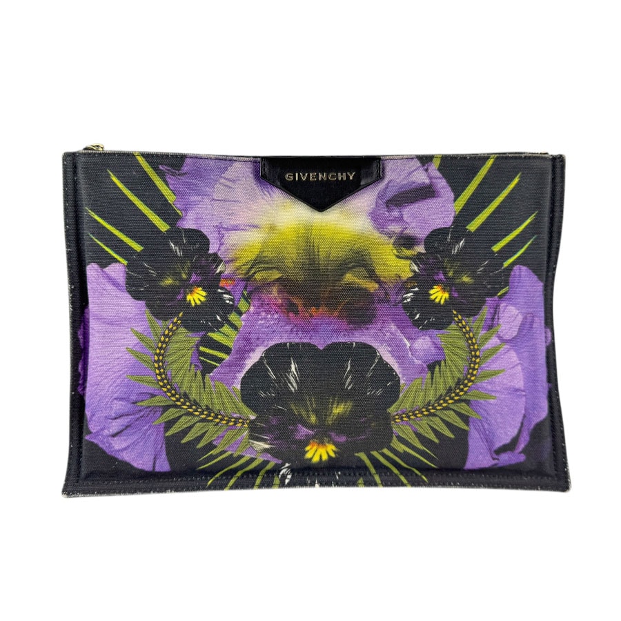 ジバンシィ GIVENCHY クラッチバッグ キャンバス ブラック×マルチカラー ユニセックス z4725
