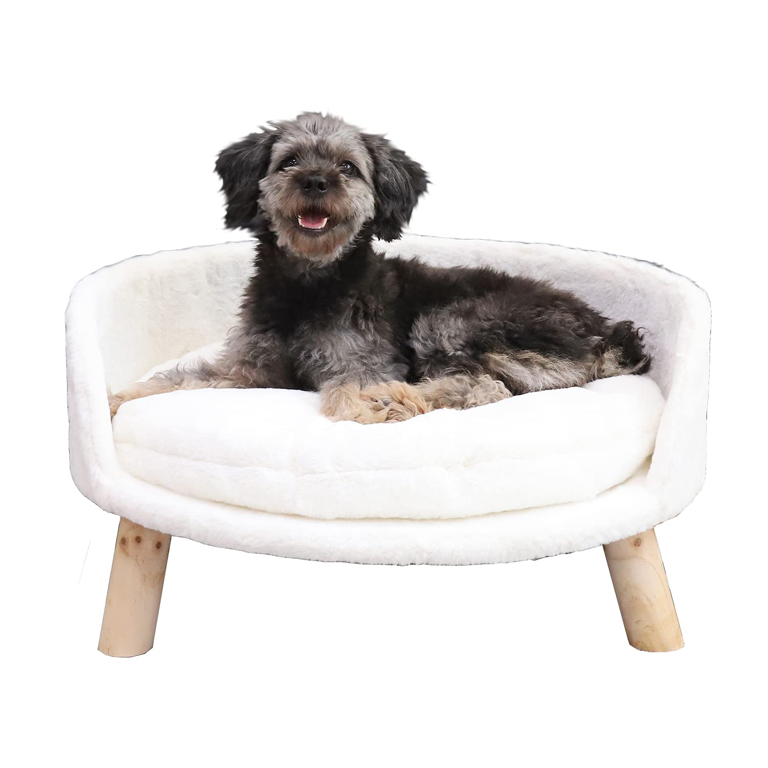 BingoPaw 小型犬 ソファーベッド 洗える 10kg かわいい おしゃれ 椅子型 ペットベッド 柴犬 耐噛み おもしろ ペットソファー 足付き 猫/うさぎ ふわふわ もこもこ 冬/夏 通年 安定