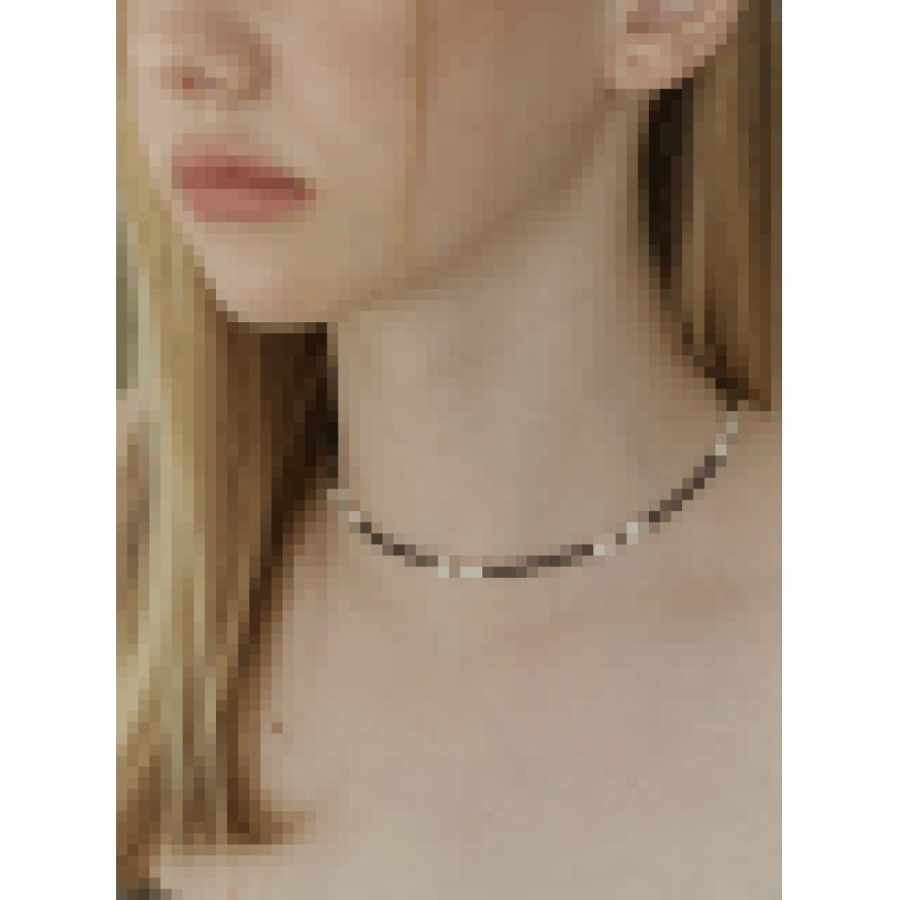 KINDABABY ガラスリボン ブラック ネックレス