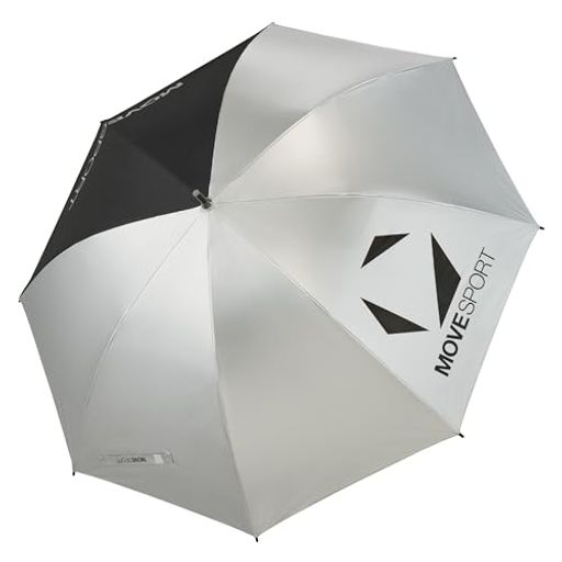 長傘 アンブレラ UVカット UPF50+ UVケア スポーツ観戦 銀パラソル(紫外線遮蔽率99%以上シルバー生地)ショルダーケース付き