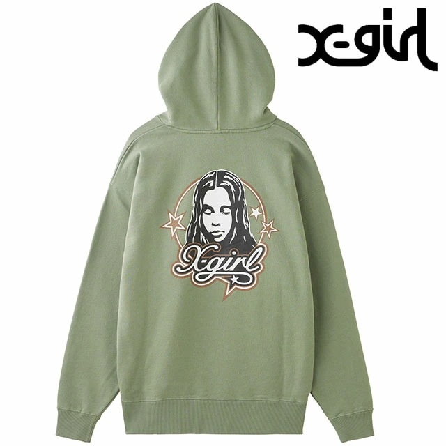 フェイスアンドスター スウェットフーディー [105244012013] FACE AND STARS SWEAT HOODIE レディース トップス プルオーバー OLIVE