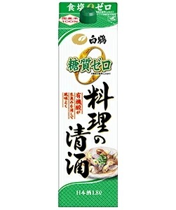 【送料無料】白鶴 料理酒 料理の清酒 糖質ゼロ 1800ml 1.8L6本/1ケース【北海道沖縄県東北四国九州地方は必ず送料が掛かります】