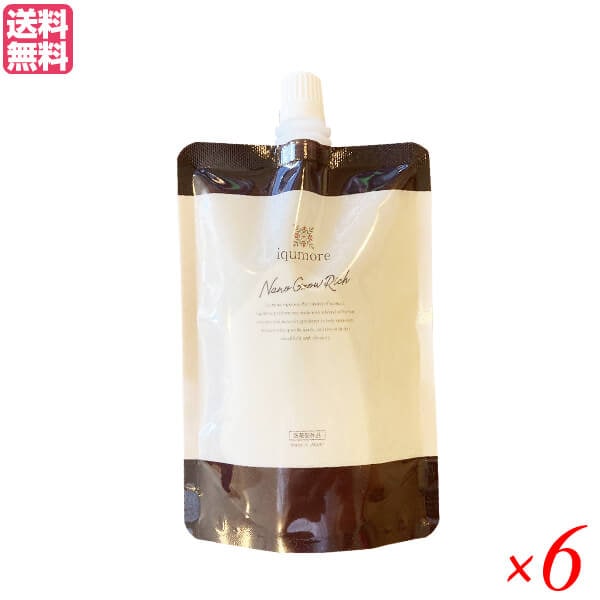 イクモア ナノグロウリッチ 詰め替え用 130ml 6本セット 医薬部外品 育毛 育毛剤 女性用