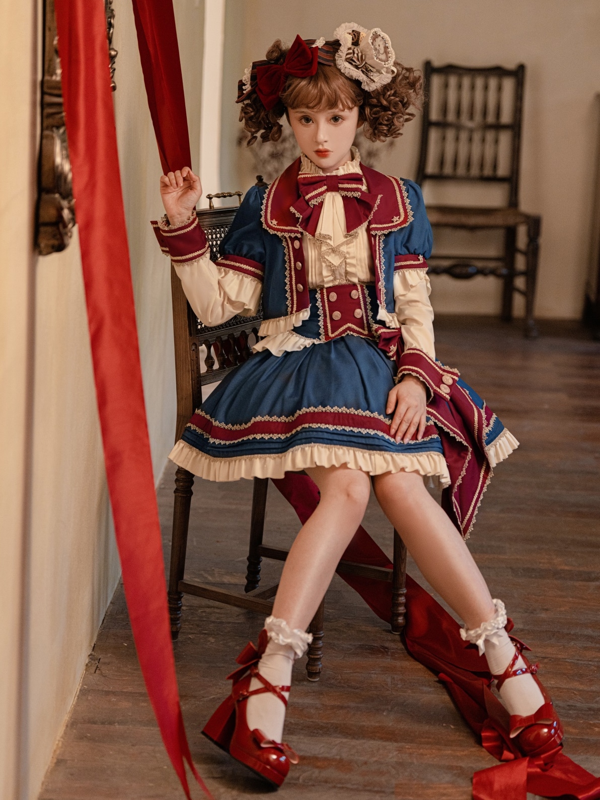 lolita地雷パーカーロリータ ワンピース ゴスロリドレス:スターライトアイドルサーカスマジシャンロリータスカートスーツハロウィンコスチュームレディース