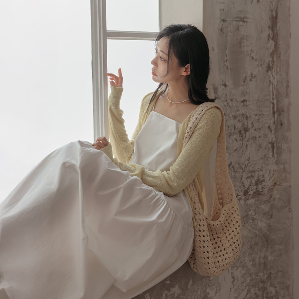 ポデンペンダントVネックニットカーディガン 5,361円