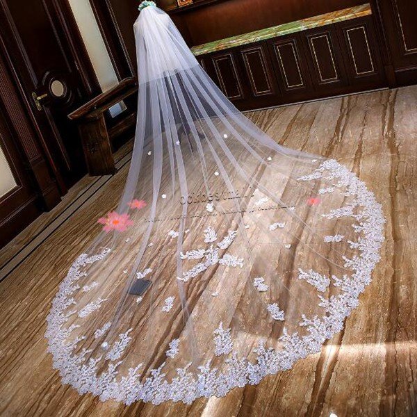 ウエディングベール ロングベール400cm コーム付き フェイスアップベール 花嫁 披露宴 二次会 8,200円