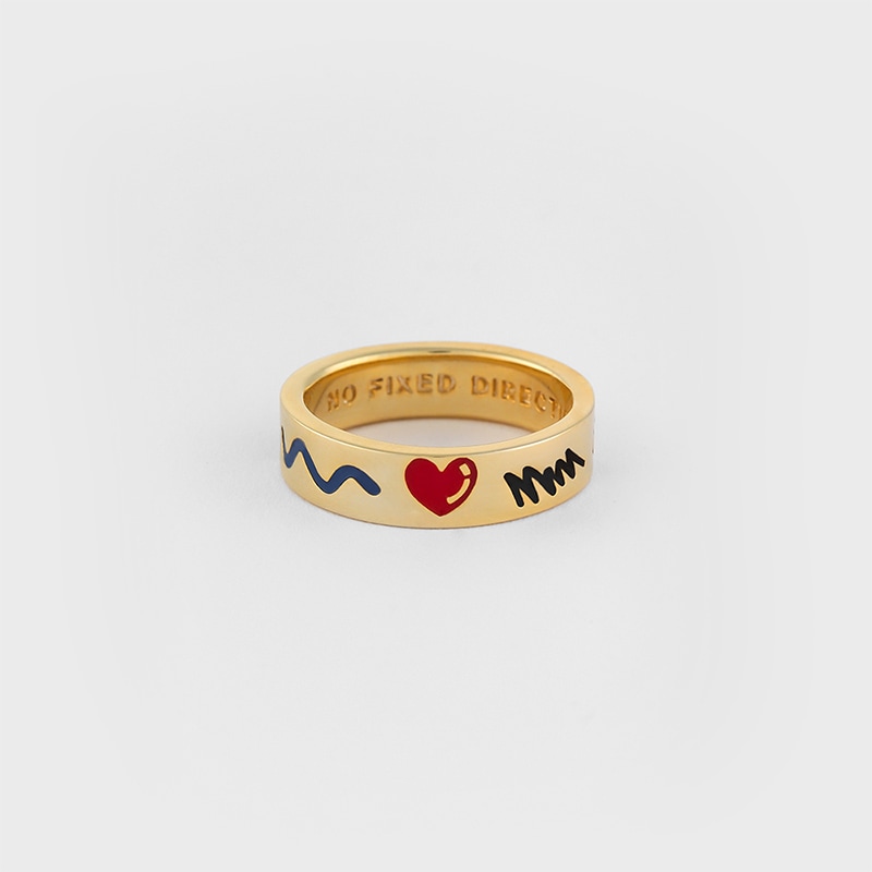 DOODLE RNG(6mm) SILVER925(18K GOLD PLATED)