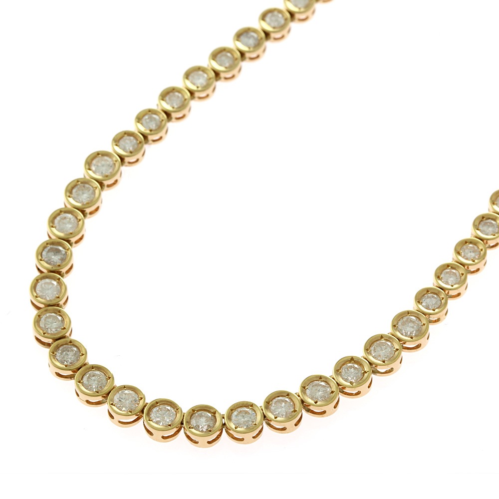 ネックレス 18金 K18イエローゴールド ダイヤモンド 中古 美品