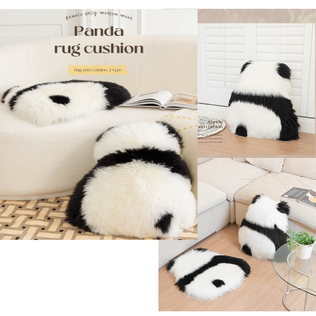 [韓国インテリア] [banana building] カーペット　ラグ　マット バスマット トイレマット 足拭きマット panda クッション