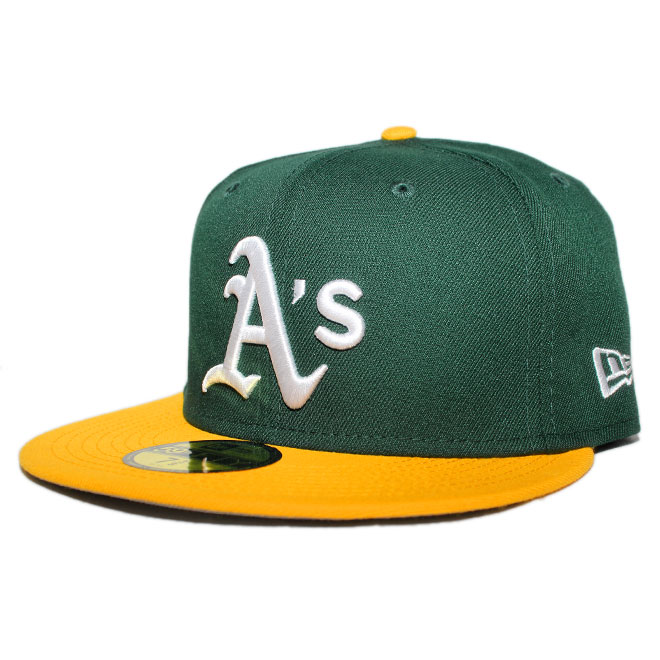 New eraベースボールキャップ 帽子 59fifty メンズ レディース MLB オークランド アスレチックス 6 3/4-8 1/4