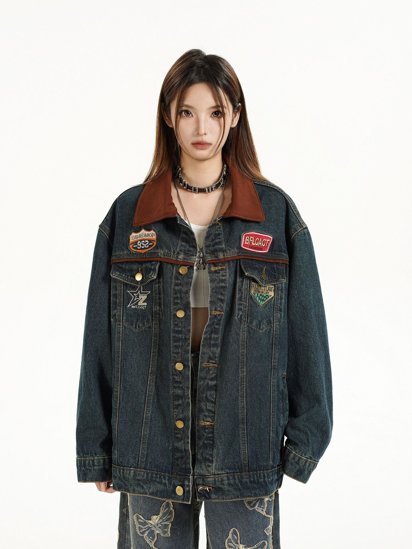 2024秋新作ゆったり薄手長袖デニムジャケット女性カジュアル万能ジャケットトップス 4,793円