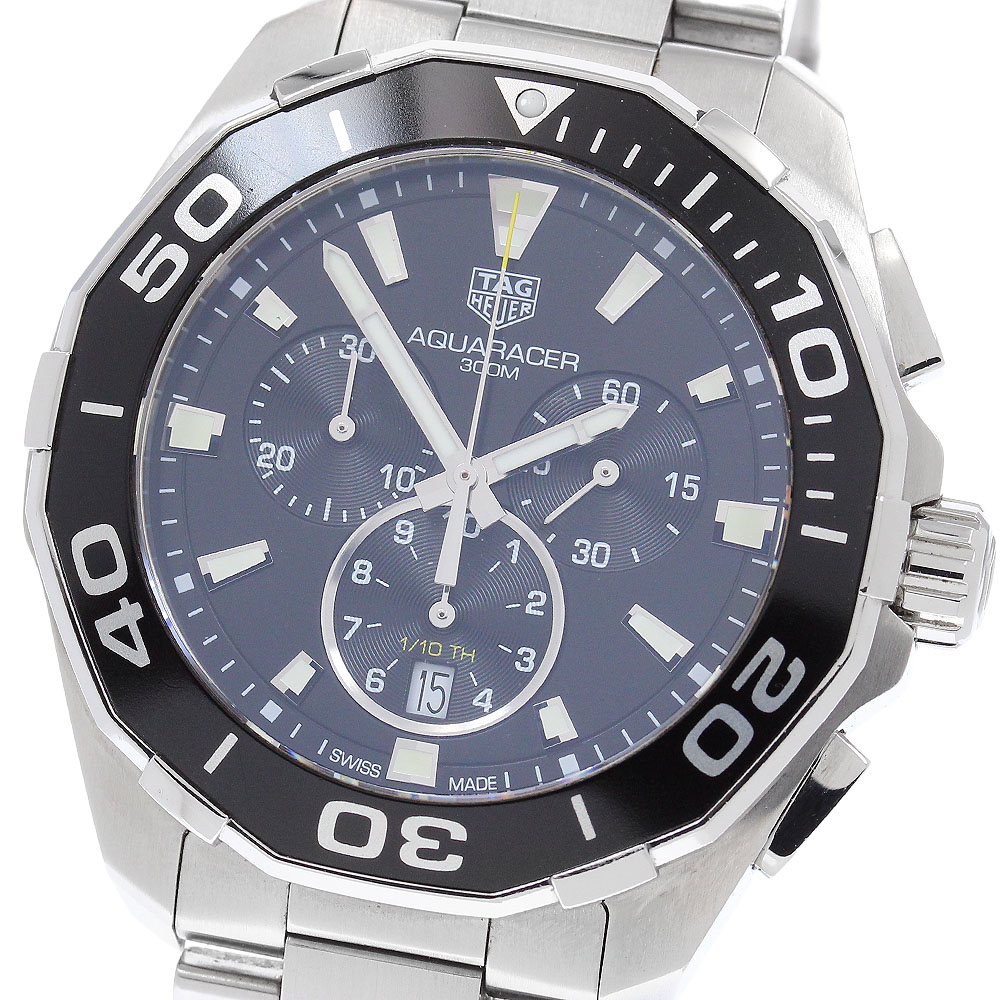 タグホイヤー TAG HEUER CAY111A アクアレーサー デイト クロノグラフ クォーツ メンズ 良品 保証書付き_950987【中古】