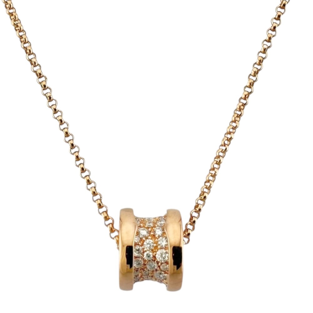 ブルガリ B-zero.1 ネックレス 18金 K18ピンクゴールド ダイヤモンド BVLGARI 中古 美品