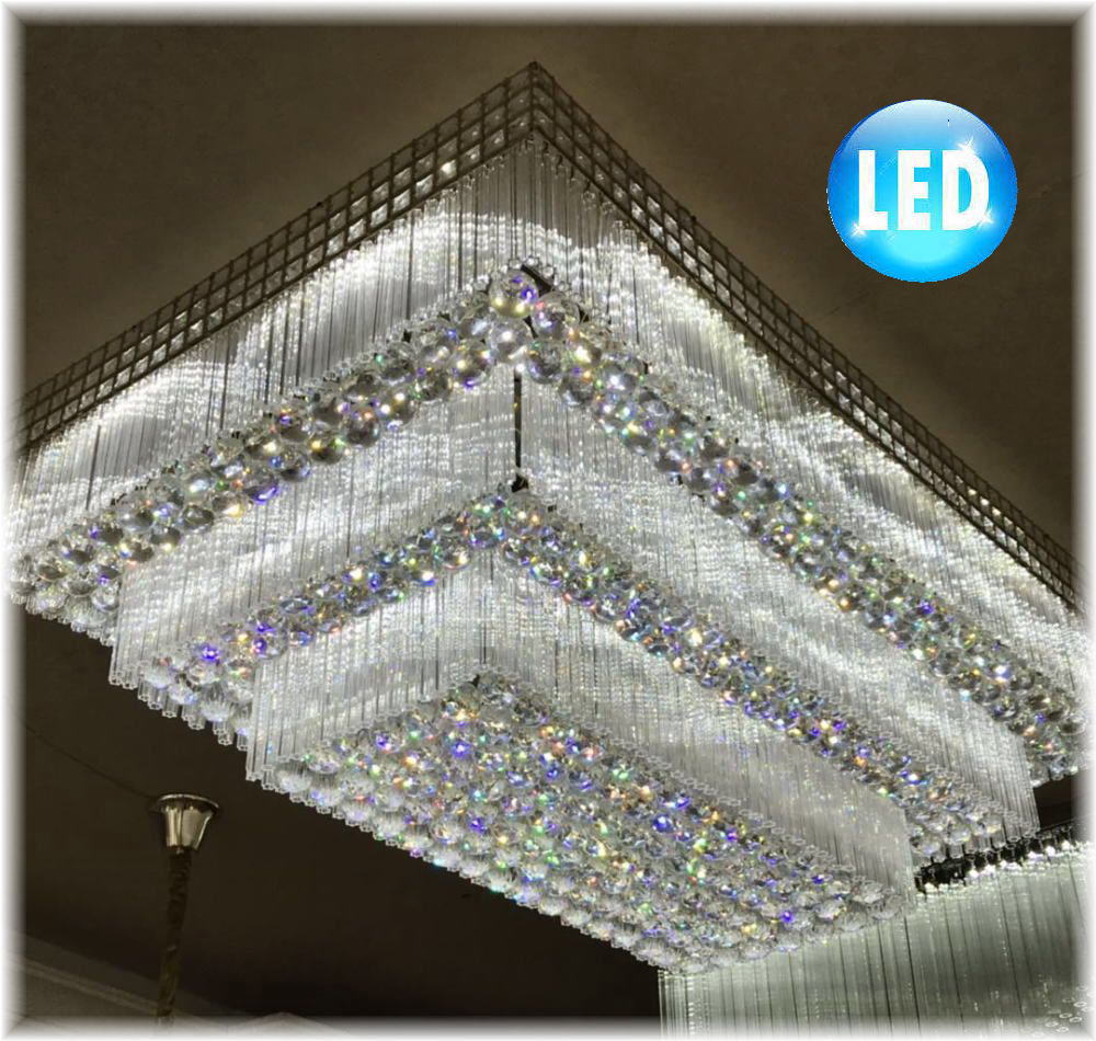 【LED付き！】新品 超豪華！ 大型 31灯 リモコン付き LED クリスタル シャンデリア