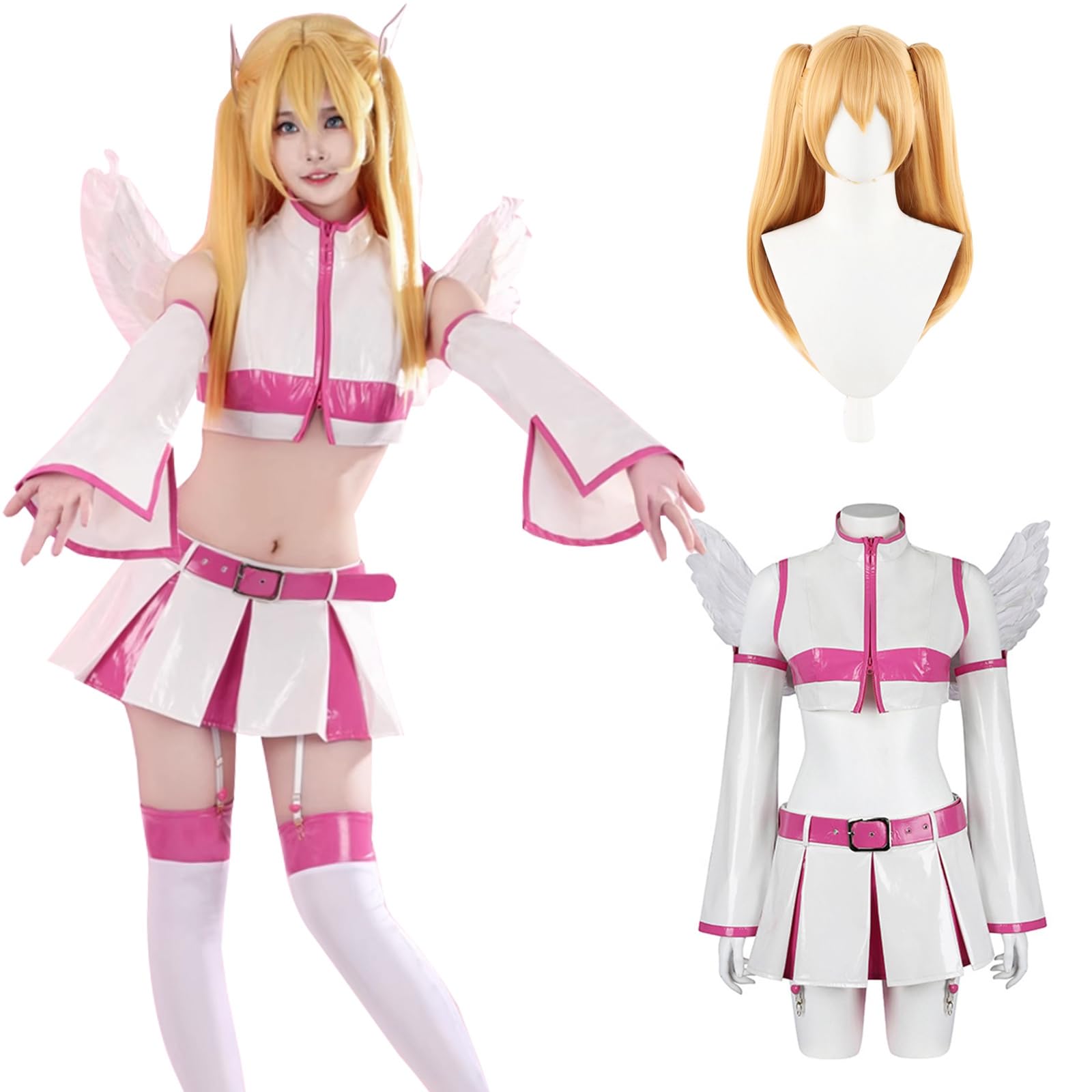 [神併良品] 天乃リリサ コスプレ ウィッグ付き リリエル 2.5次元の誘惑 コスプレ衣装 大人用 仮装 文化祭 イベント コスチューム ステージ服 Lilysa Amano co 11050