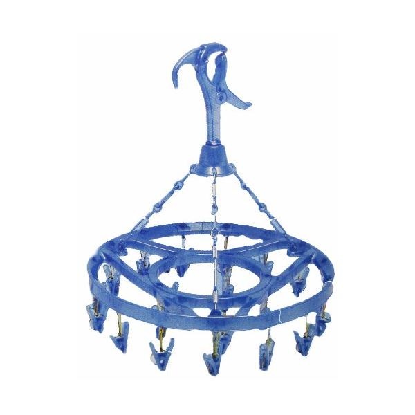 （まとめ）洗濯ハンガー ピンチ20個付 （小物干し ピンチハンガー） [20個セット]