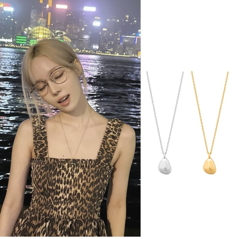 【aespa ウィンター着用】Classic Pebble シルバーネックレスネックレス