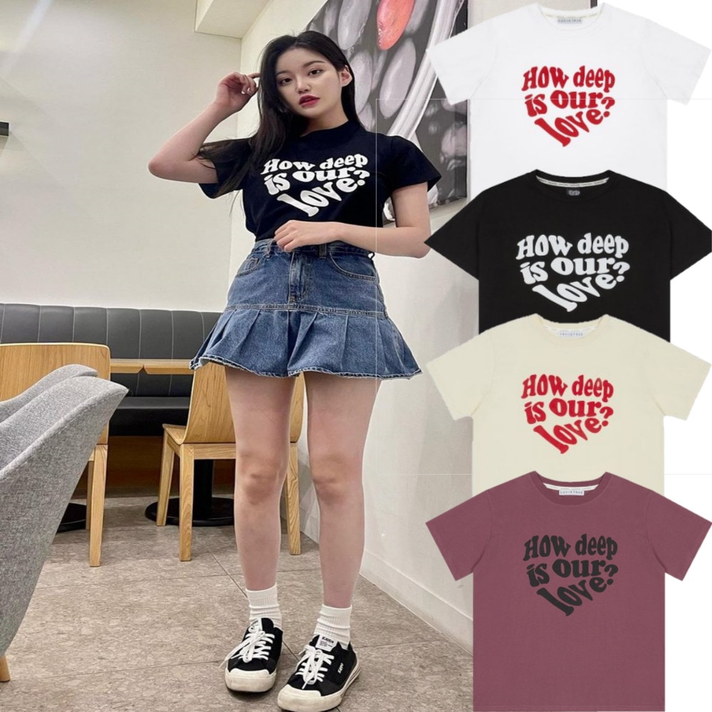 LUV IS TRUE/クーポン贈呈/韓国限定/IN LOVE TEE/Tシャツ