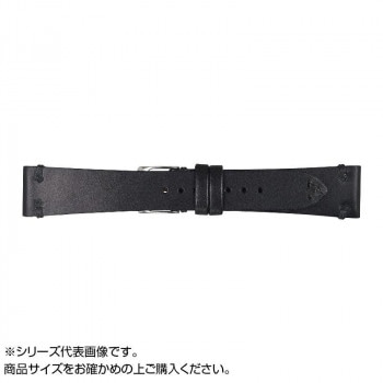 Emitta（エミッタ） 時計バンド ブッテーロ 17mm ブラック （美錠:銀） EB-A17