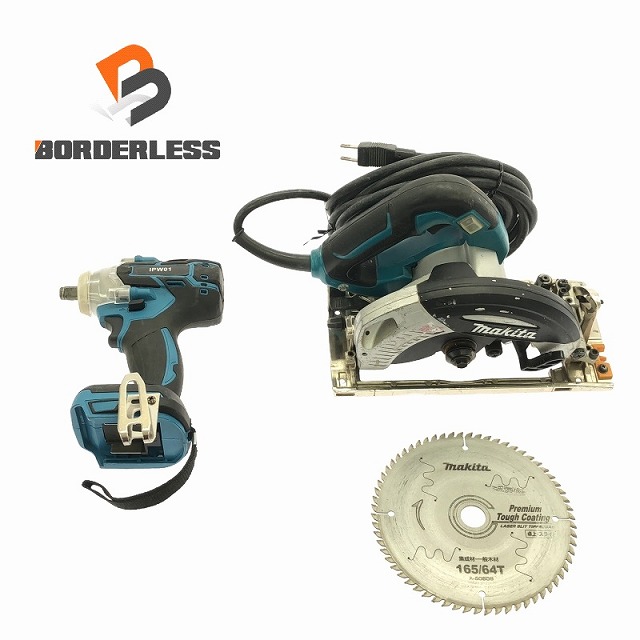 used makita マキタ 165mm 電子造作用精密マルノコ 5710C 互換品 充電式インパクトレンチ IPW01 本体のみ 101591