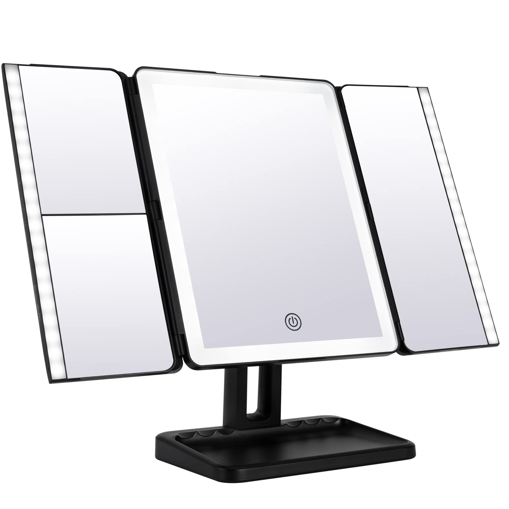 FASCINATE 女優ミラー 卓上ミラー ライト付き おしゃれ 化粧ミラー led 卓上 充電 ライト 卓上鏡 メイクミラー スタンド鏡 ミラー タッチライト 明るさ段階調節 ライト付 化粧鏡 大 5,131円