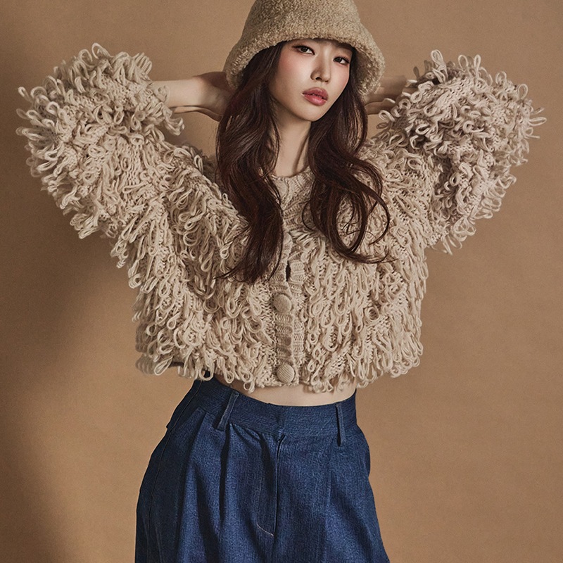 J2440 ブークル カーディガン