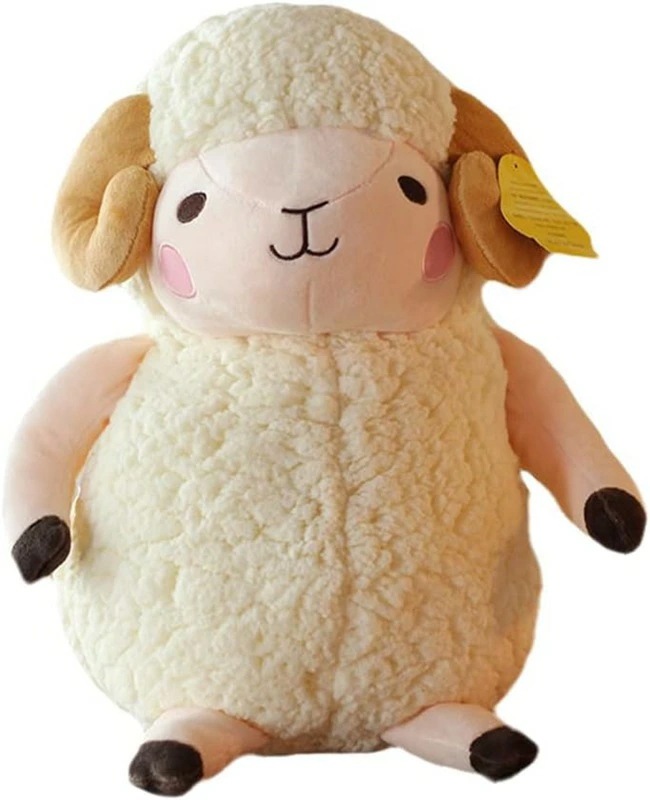 ヒツジ 羊 本物そっくり ぬいぐるみ リアル 面白い 大きい 低反発クッション 洗える 添い寝枕 癒される 本物そっくり 気持ちいい もちもち 多機能 ソファー背当て ホワイト グッズ 30