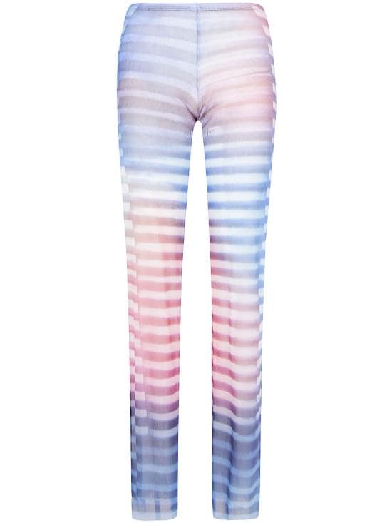 JEAN PAUL GAULTIER Women Straight Pants 25 03 W TR017 M005P 565034 LIGHT BLUE BLUE PEACH