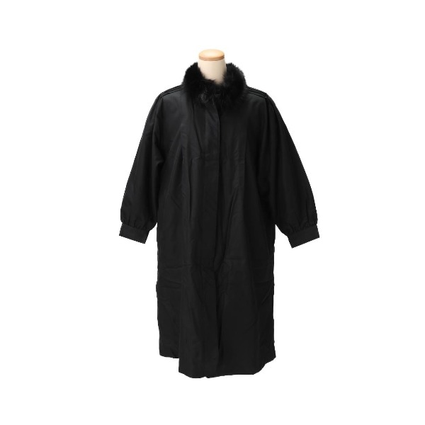 ファーコート ラビットファー Kanebo Silkコート ブラック