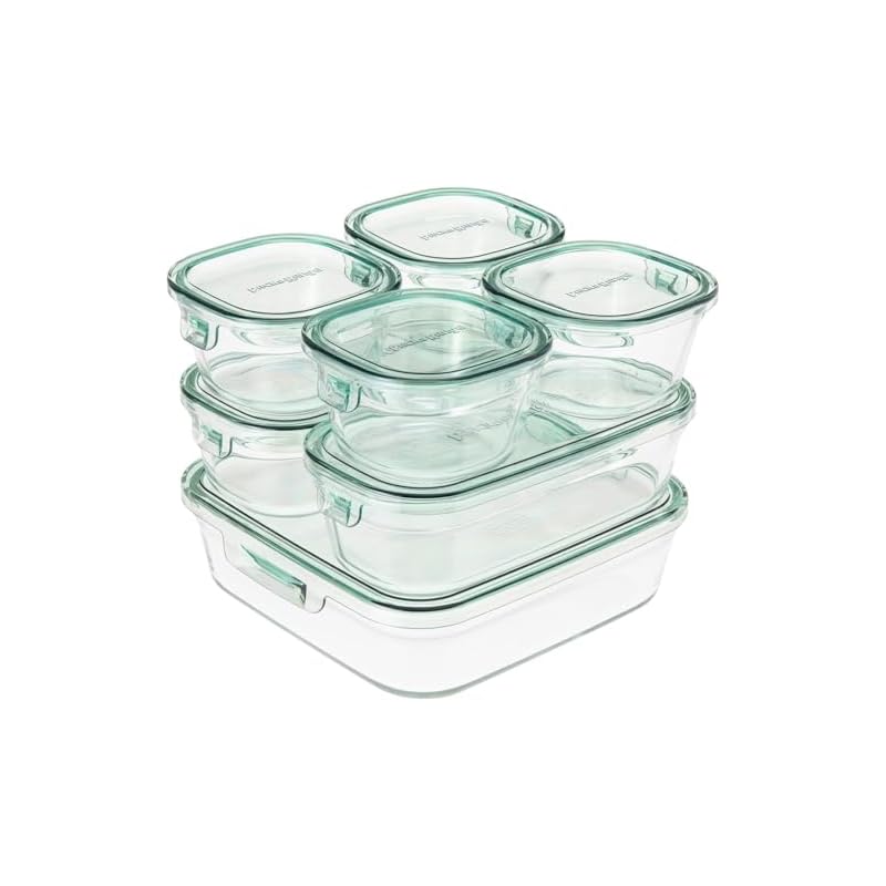 iwaki(イワキ) 耐熱ガラス 保存容器 グリーン 7個セット パック&レンジ PSC-PRN-G7 5,347円