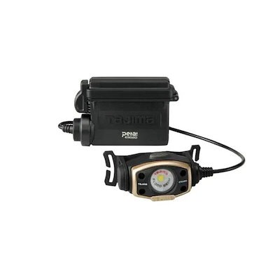 他サイト： TJMデザイン (Tajima) LEDヘッドライトE502Dセット LE-E502D-SP 専用充電池付 黒金の商品画像