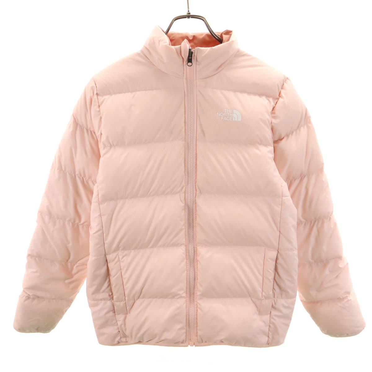 リバーシブル アンデス ダウンジャケット L 14-16 ピンク NDJ52076Z アウトドア キッズ 古着