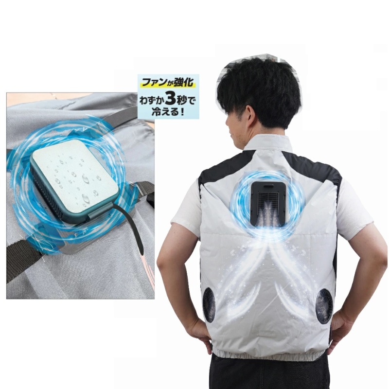 KU91910 空調服 R 綿・ポリ混紡 長袖ブルゾン 脇下マチ付き