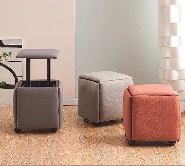 5in1 キューブソファスツール 積み重ね可能 省スペース 多機能 リビング 寝室 収納 折りたたみ コンパクト プーフ ワンルーム 家具 おしゃれ 収納 インテリア